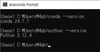 Figure 12. Checking Conda and Python Versions