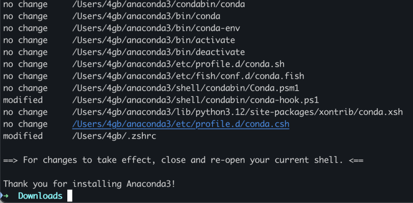 Figure 21. Completing the Anaconda installation (CLI)