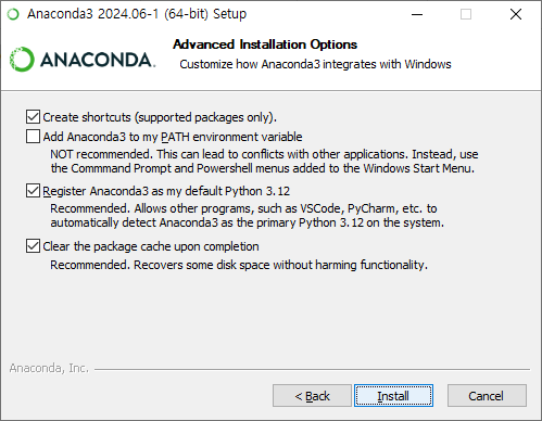 Figure 7. Advanced Installation Options