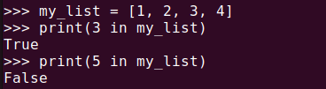 Figure 10. Checking if an element is in a Python list