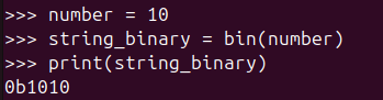 Figure 1. Converting to binary string using Python bin() function