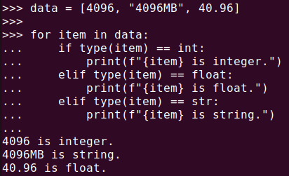 Figure 3. Branching logic based on data types determined by Python type()