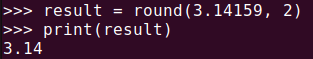 Figure 2. Rounding to the second decimal place with Python's round() function