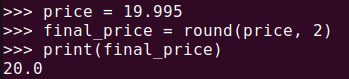 Figure 5. Using Python's round() function for financial calculations