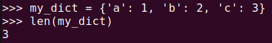 그림 3. 파이썬 len(): 딕셔너리의 항목 개수 구하는 방법