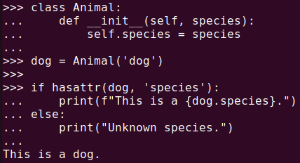 Figure 3. Handling different outcomes based on attribute existence with hasattr()